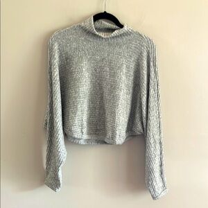 Pilcro• heather grey long sleeve knit top